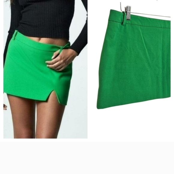 Zara Dresses & Skirts - Zara Bright Green Mini Skirt